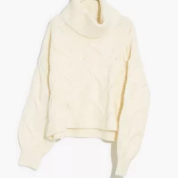 Madewell Sweaters - New Madewell Somervell Modern Cable Turtleneck Sweater